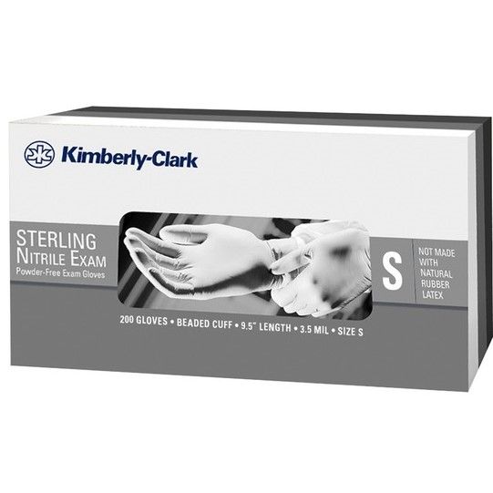 Sterling Nitrile Powder-Free Exam Gloves Size S 200Ct