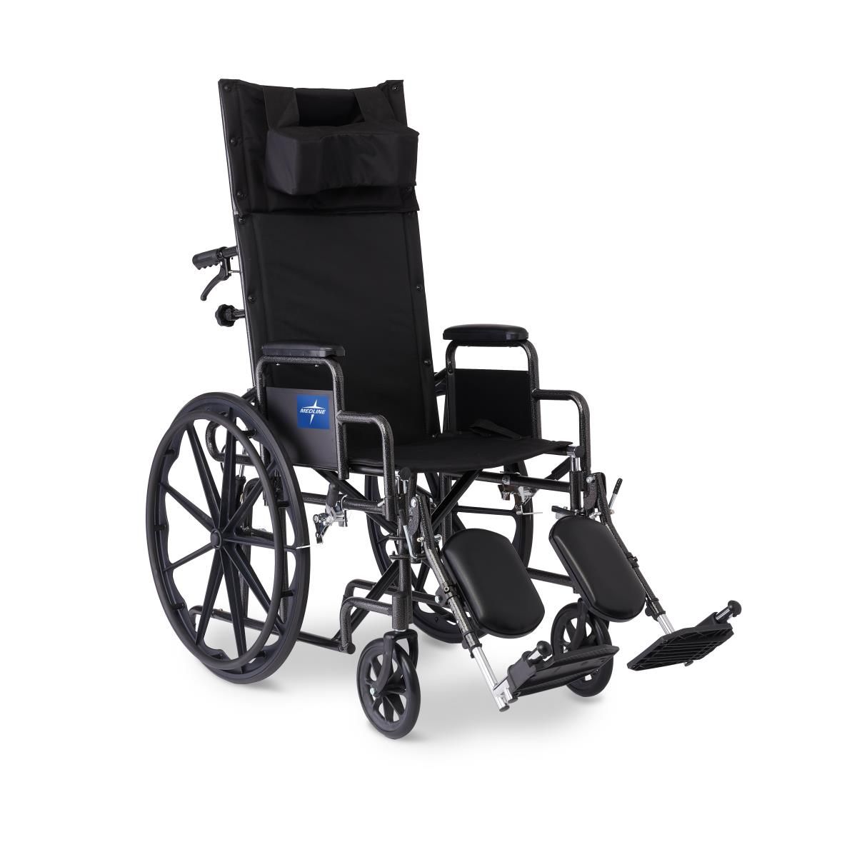 Medline Guardian Reclining Wheelchair DL Arm 20in Seat 1Ct