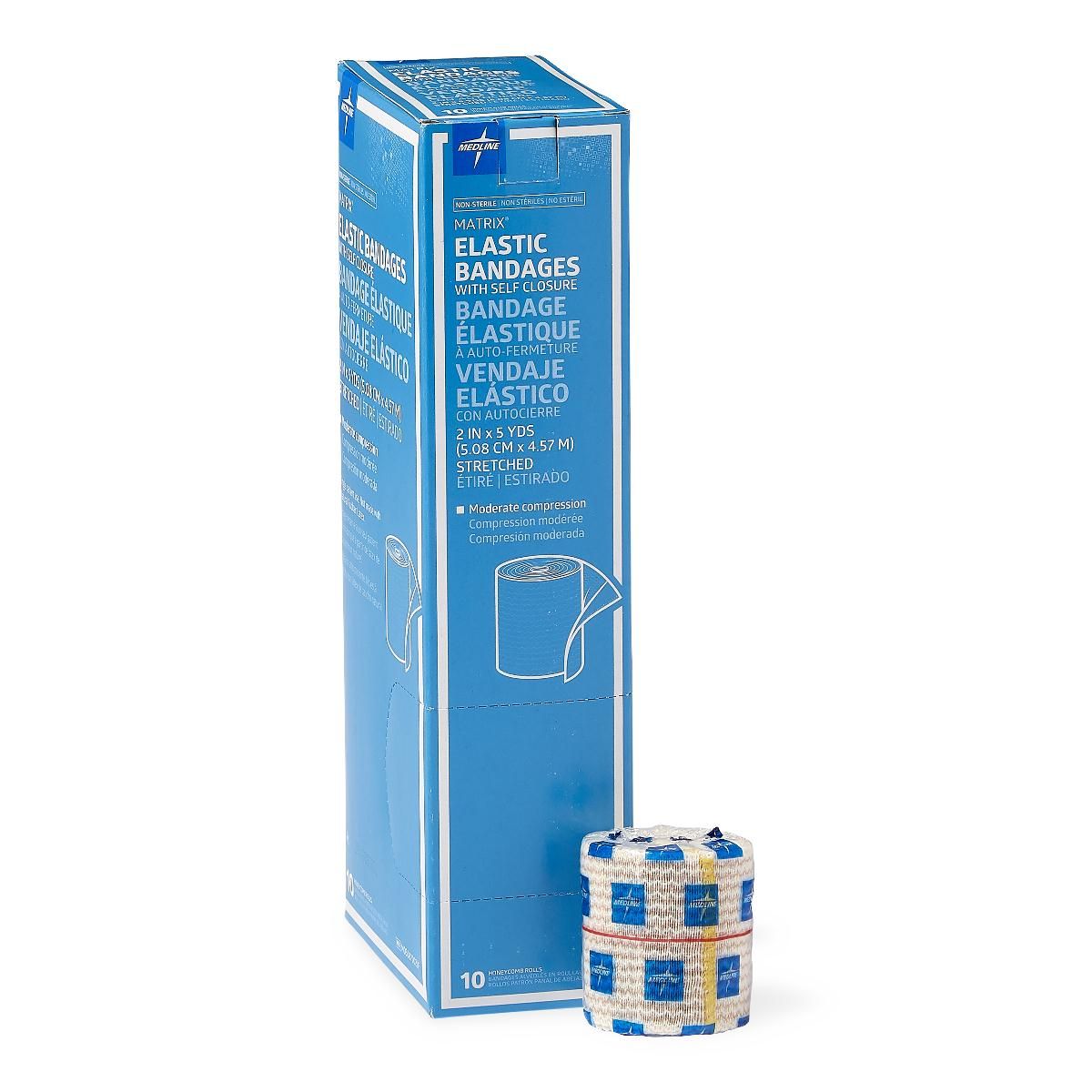Medline NS Matrix Elastic Bandages 2in x 5yd 10Ct