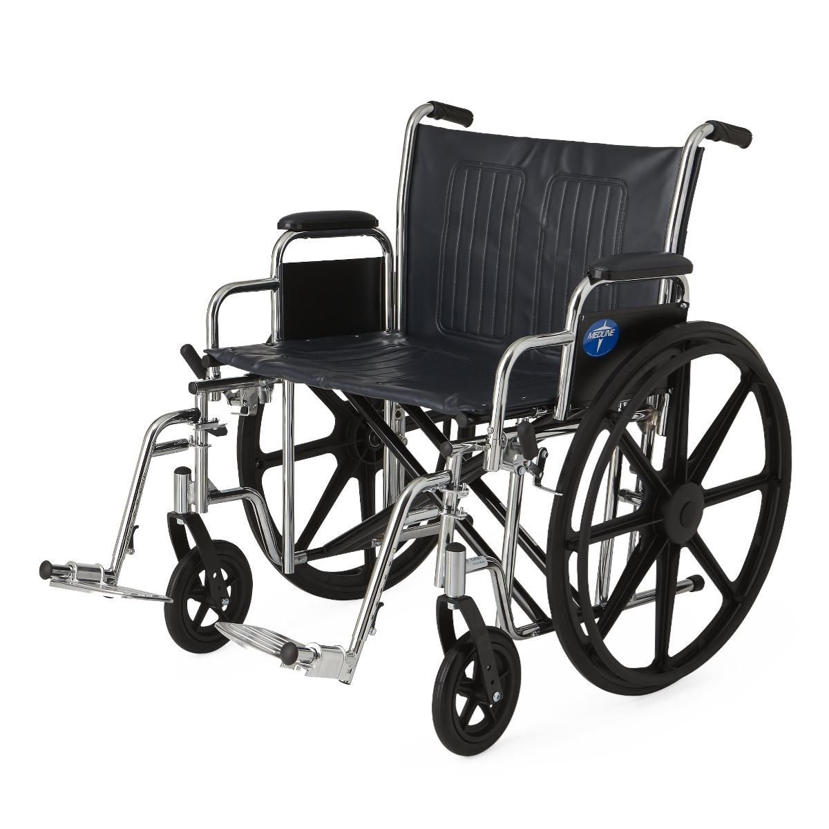 Medline Excel Bariatric XW Wheelchair 24in Seat 1Ct