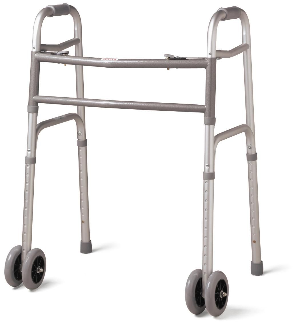 Guardian Bariatric Folding Walker with Wheels 500lb Cap 1Ct