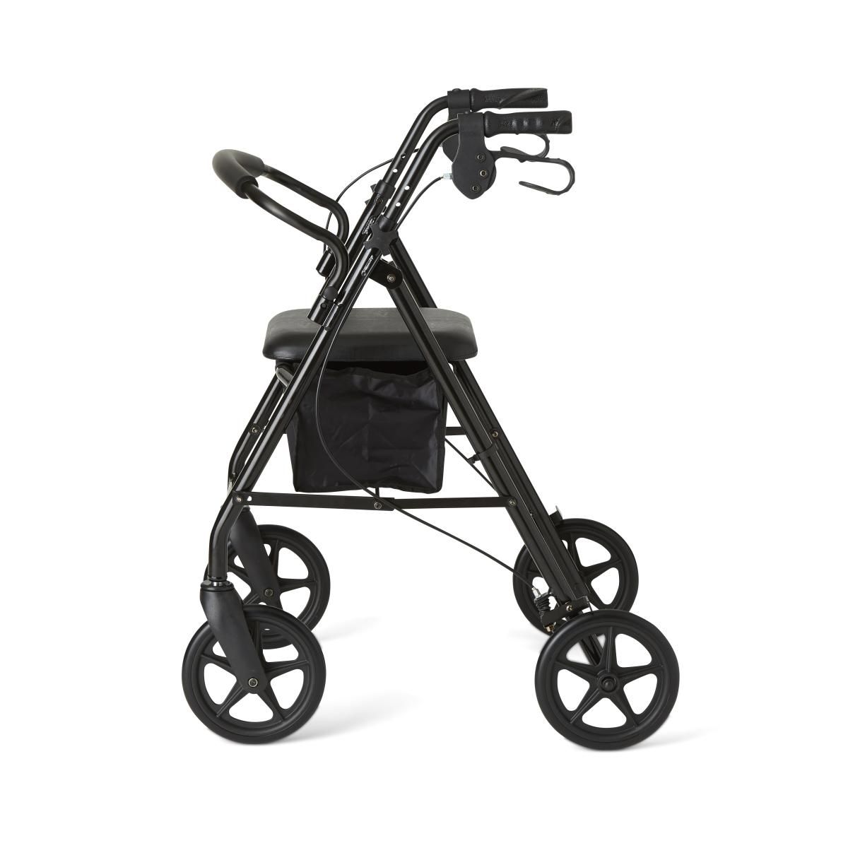 Medline Basic Rollator with 8in Wheels 300lbs Black 1Ct