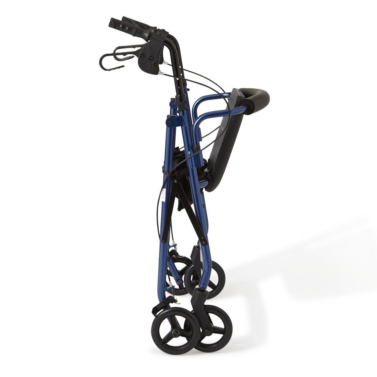Medline Basic Aluminum Rollator w 6in Wheels Blue 1Ct