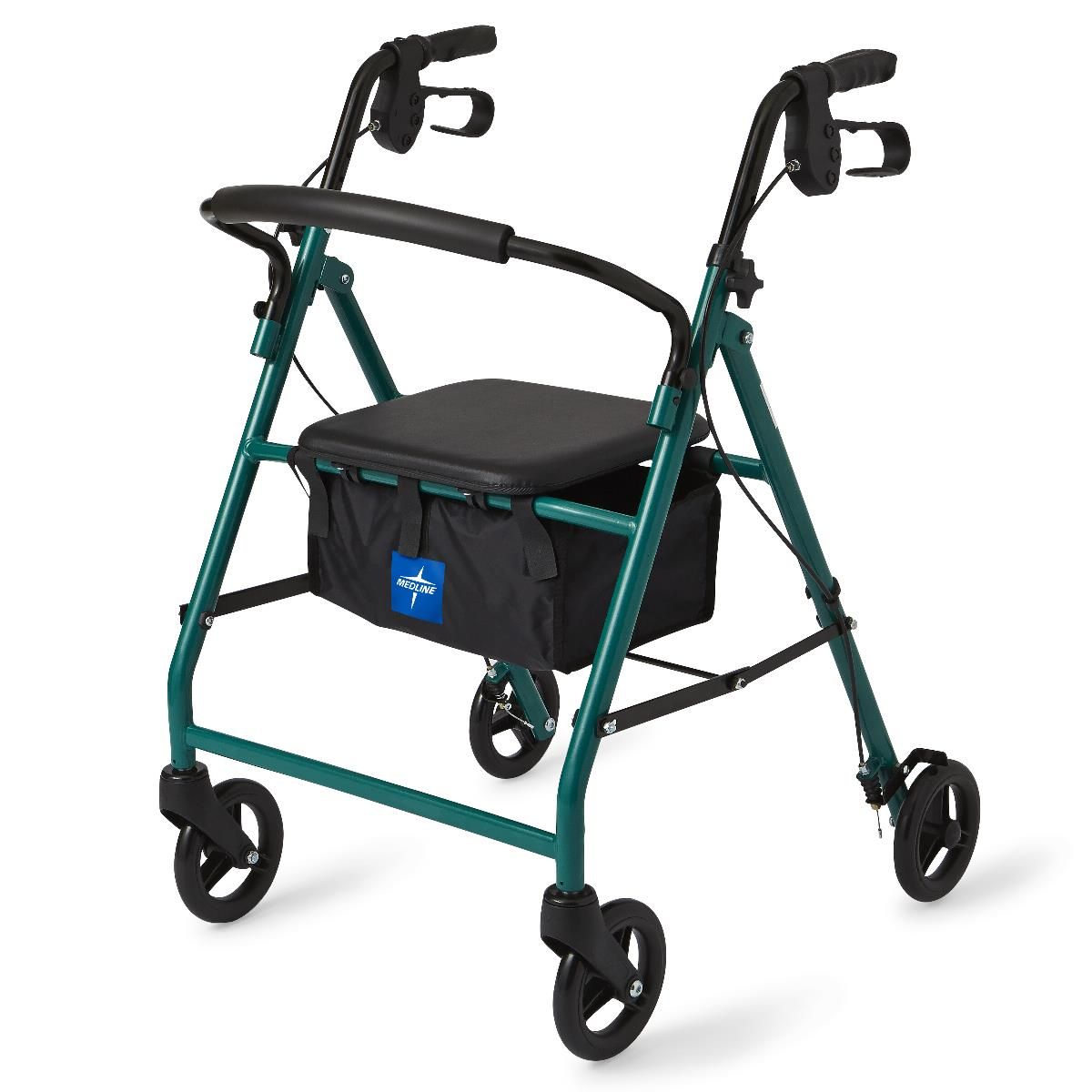 Medline Basic Rollator with 6in Wheels 350lbs Green 1Ct