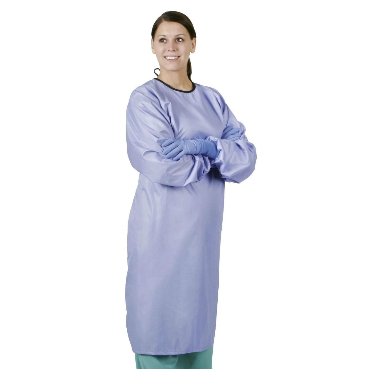 Medline Blockade Backless Medical Cover Gown Blue 3XL 1Ct