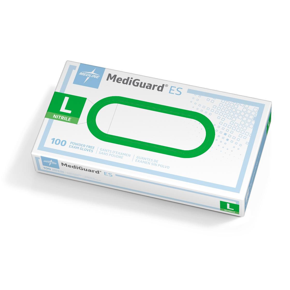 Medline MediGuard ES Nitrile Exam Gloves L 1000Ct