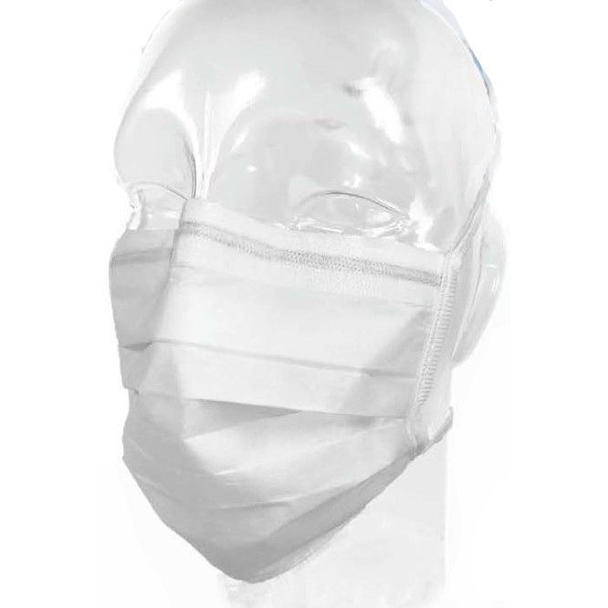 Percept ASTM Level 3 White Mask with Stretch Ties 250Ct