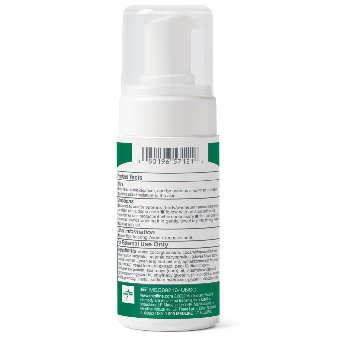 Medline Remedy Clinical No-Rinse Foam Cleanser Unscented 4oz 1Ct