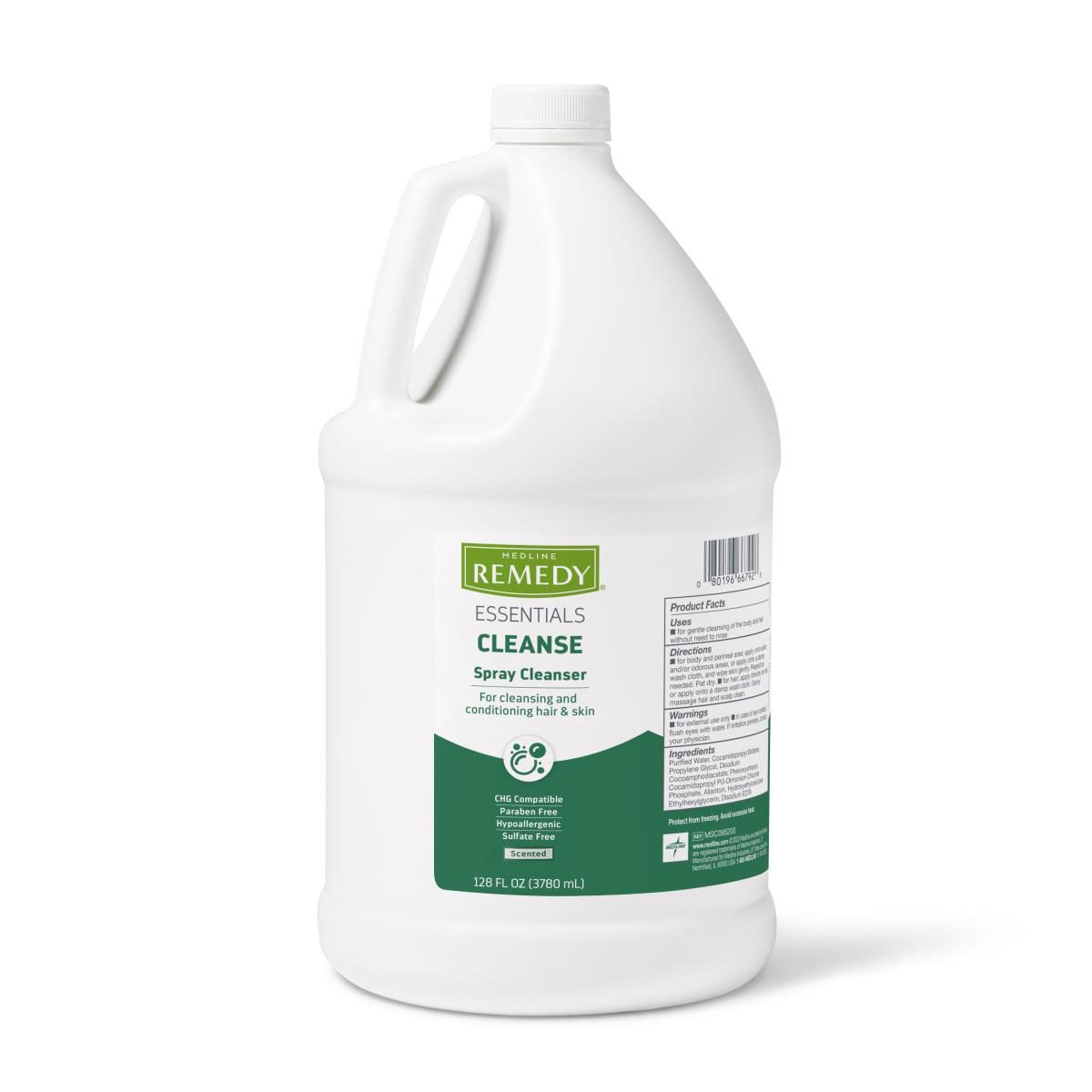 Medline Remedy Essentials No-Rinse Body Cleanser 1gal 4Ct