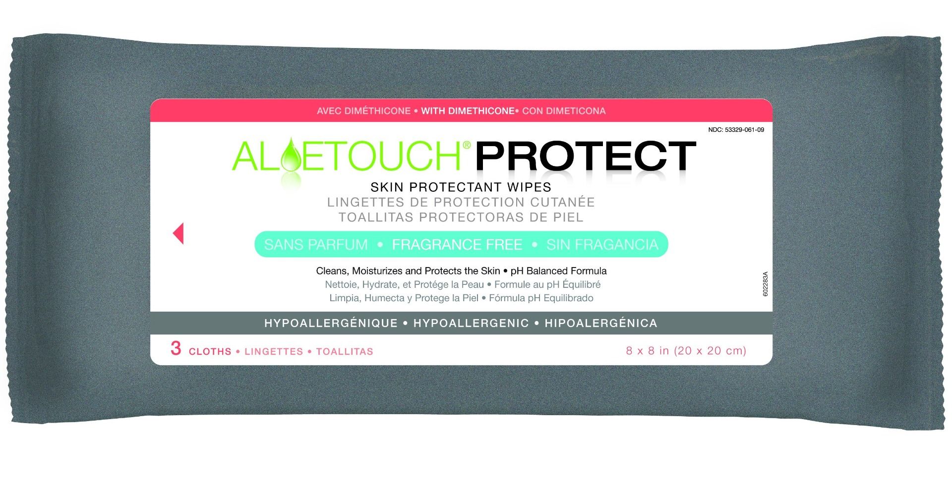 AloeTouch PROTECT Skin Protectant Wipe 3/Pk 216Ct