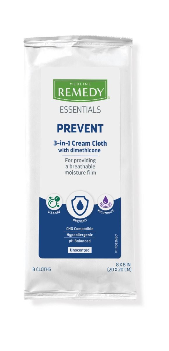 Remedy Essentials Cream Cloth Unscented 8Ct