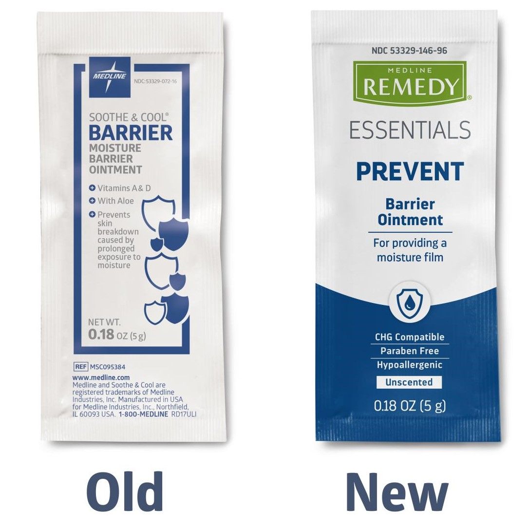 Medline Remedy Essentials Barrier Ointment 5g Packet 144Ct