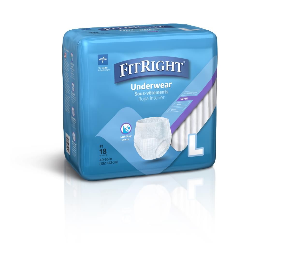 Medline Protection Plus Disposable Underwear Plus L 72Ct