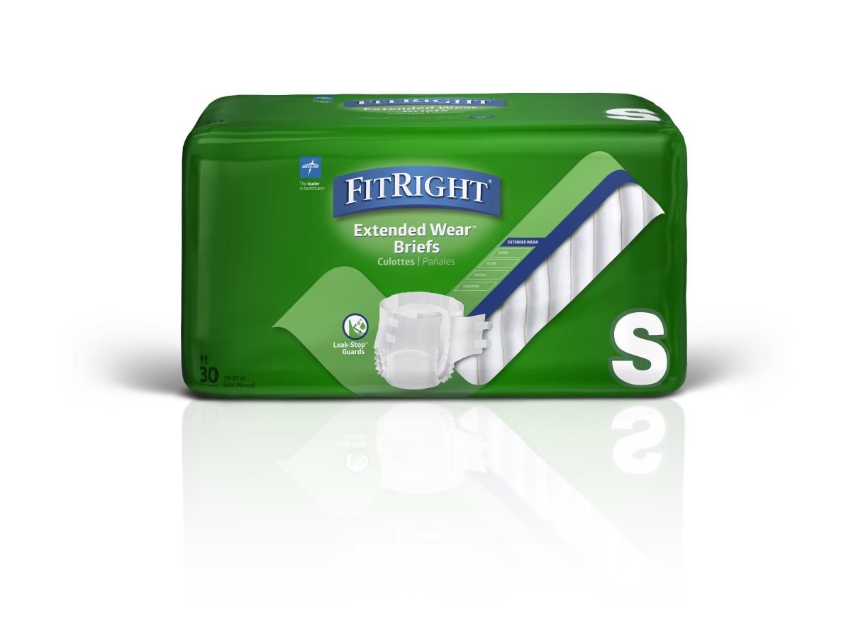 Medline Ext Wear High-Capacity Disposable Brief S 30Ct