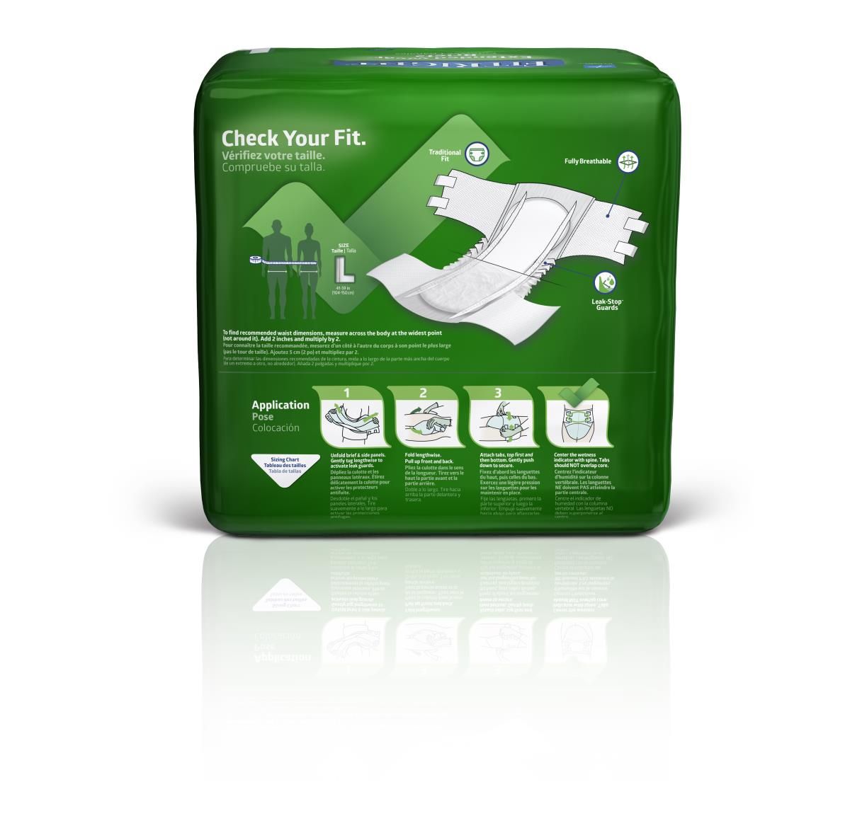 Medline Ext Wear High-Capacity Disposable Brief L 15Ct Medline Ext Wear High-Capacity Disposable Brief L 15Ct