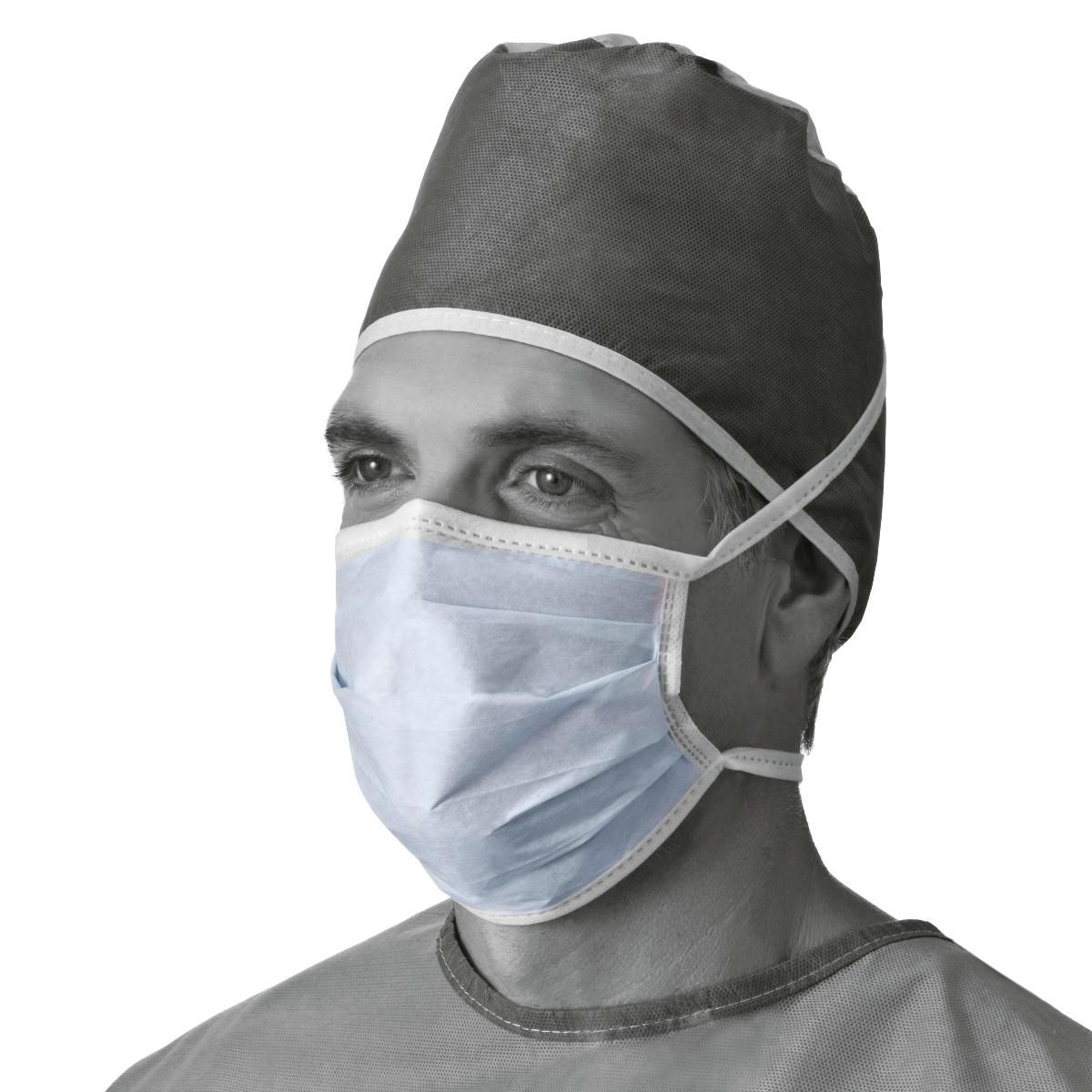 Medline ASTM Level 1 Face Mask with Horizontal Ties 50Ct