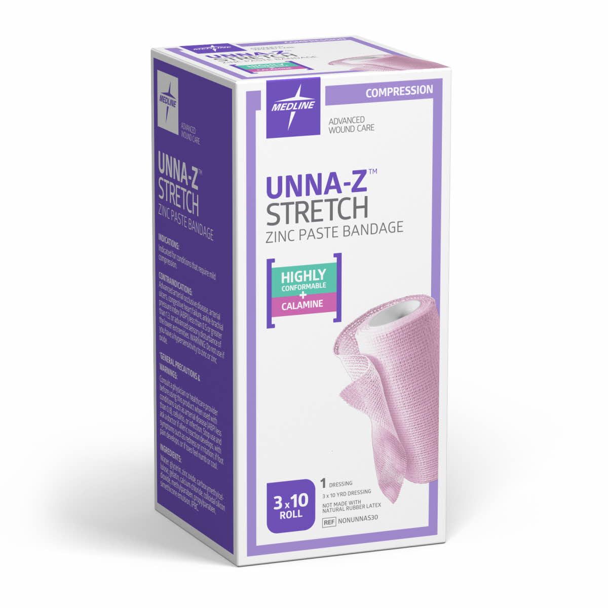 Stab Wound 英語　3枚セット Unna-Z Stretch Zinc Paste Calamine Bandage 3in x 10yd 12Ct