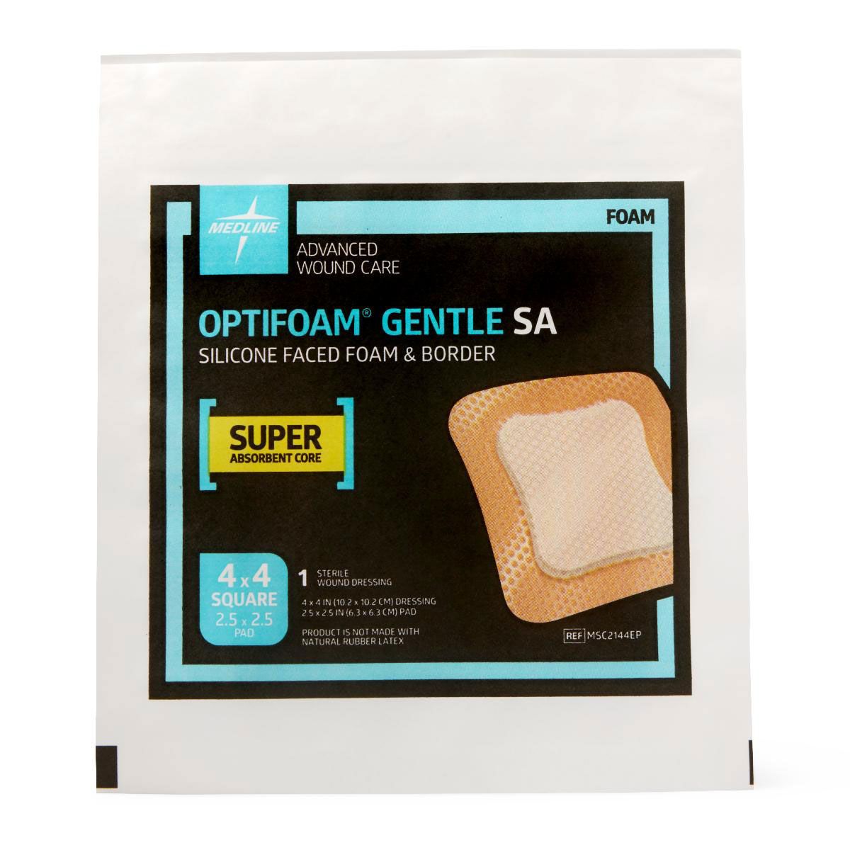 Optifoam Gentle SA Silicone/Foam Dressing 4x4 1Ct