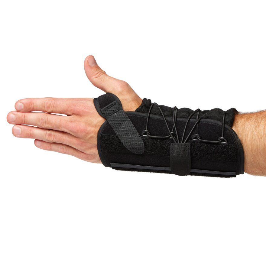 Medline Wrist Lacer Brace Right XL 8in Black 1Ct