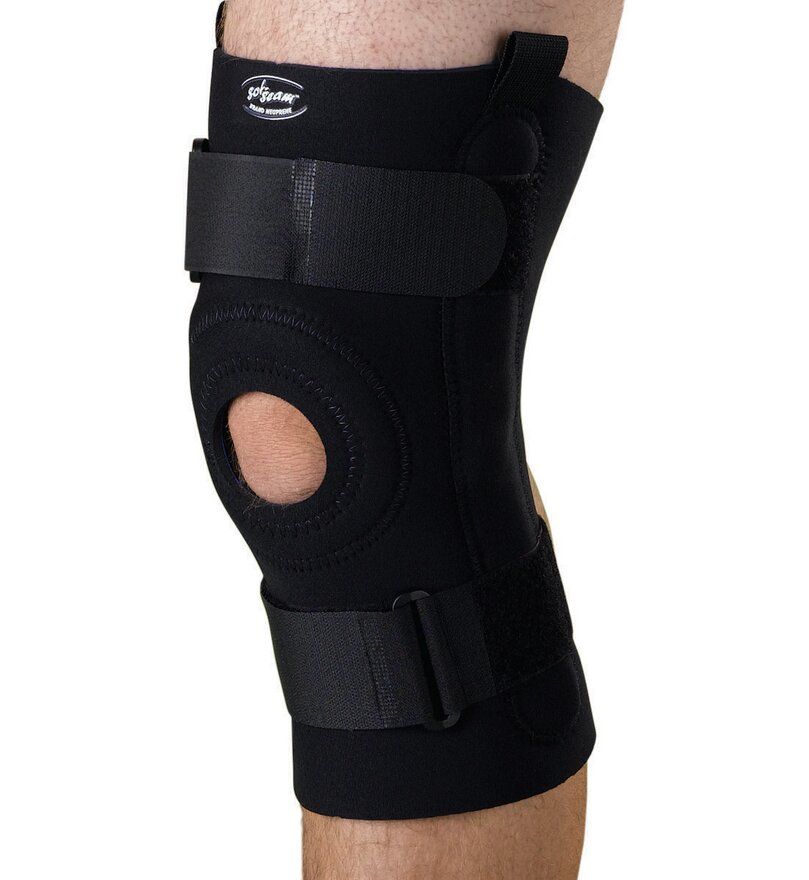 Medline Hinged Knee Support XL Black 1Ct