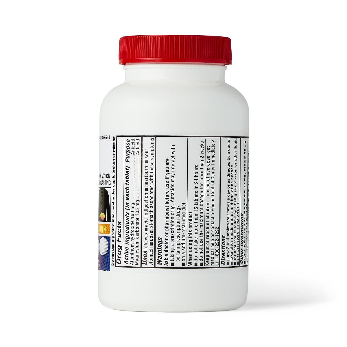 Major Acid Gone Chewable Antacid Tablet 100Ct