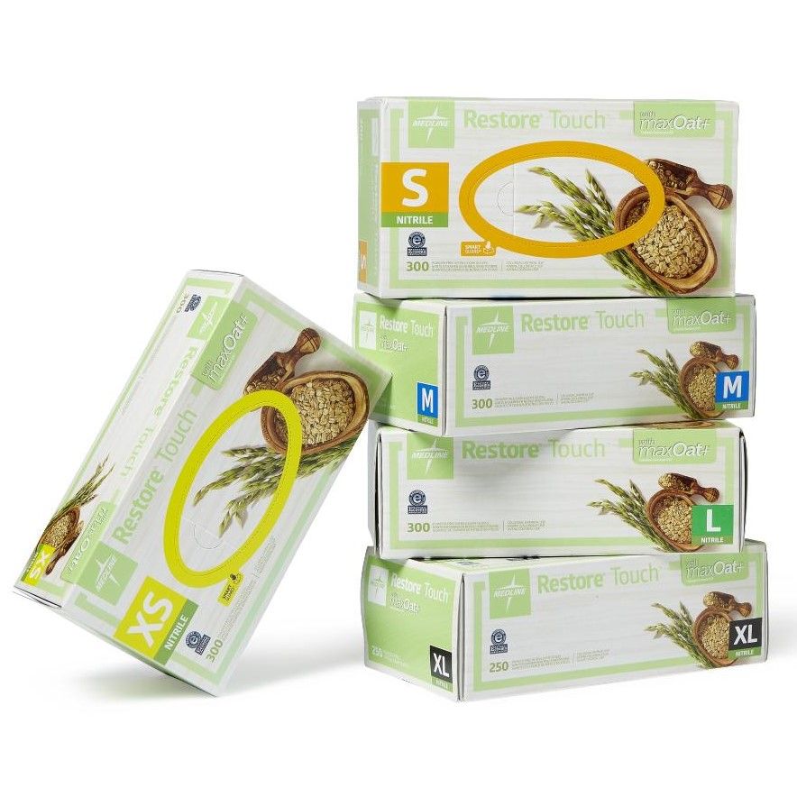 Medline Restore Touch Nitrile Gloves maxOat+ - Shop All