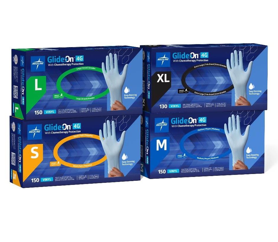 CFG Health Care CPG Mg On ブレスレット Medline Glide-On 4G Vinyl Chemo Protection Gloves - Shop All