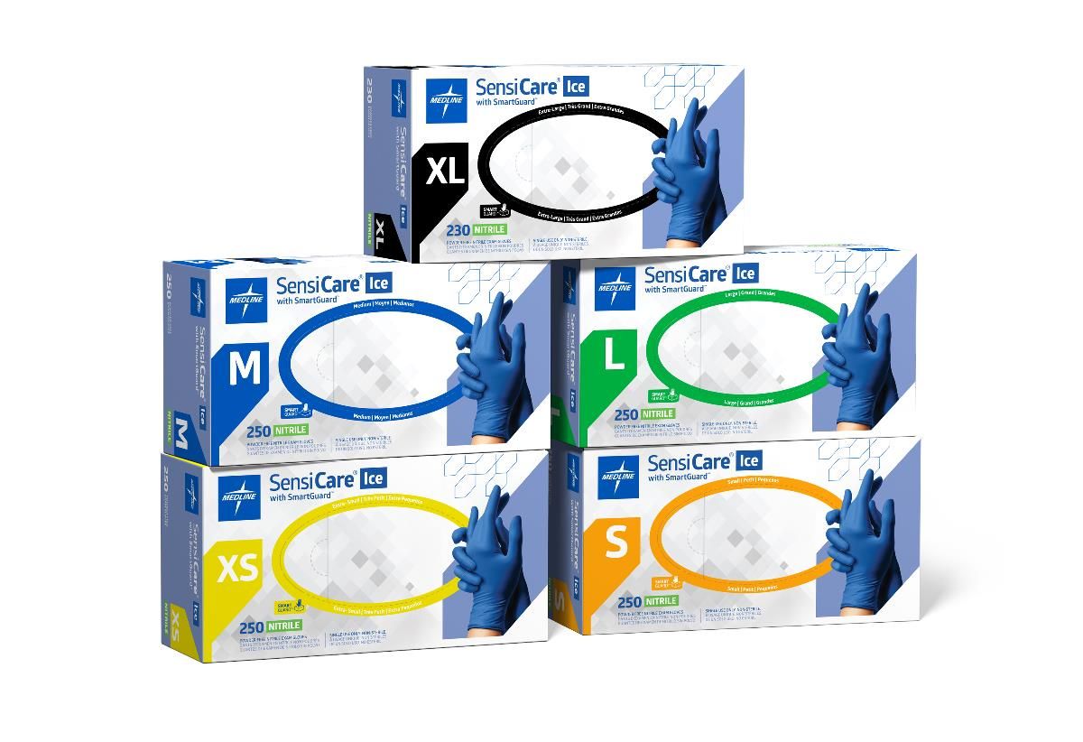 Niceness Merril サイズL Medline SensiCare Ice Nitrile Exam Gloves - Shop All