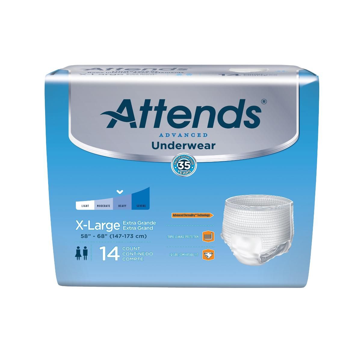 Attends Advanced Incontinence Underwear XL 14Ct