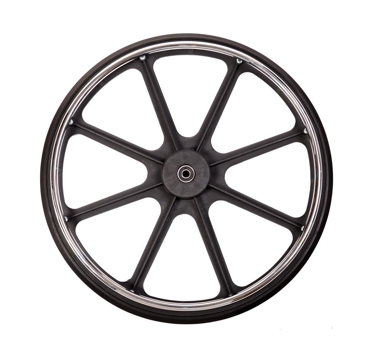 Rear Wheel Assembly and Hand Rim for Extra-Wide Wheelchair