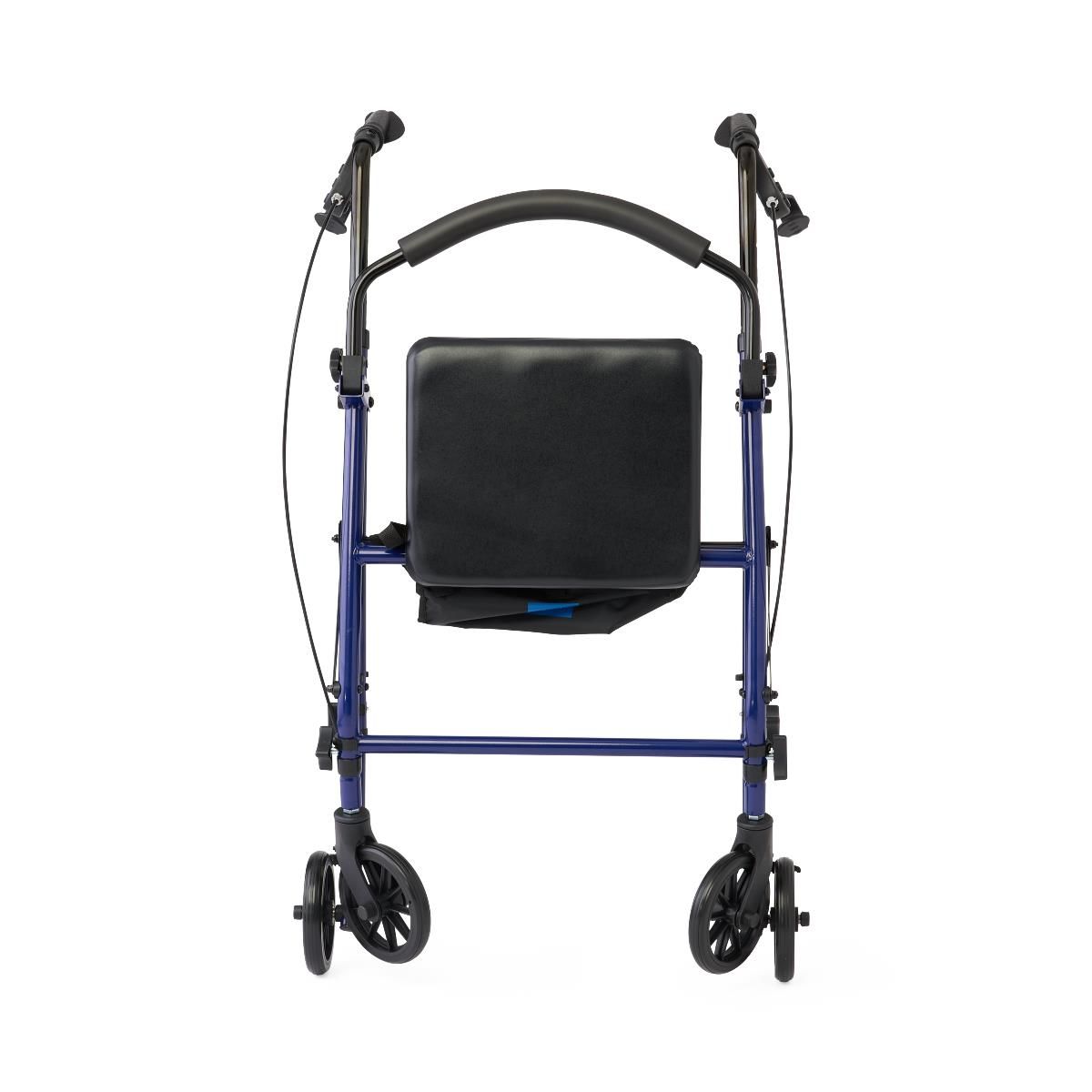 Medline Basic Steel Rollator with 6in Wheels 350lbs Blue 1Ct