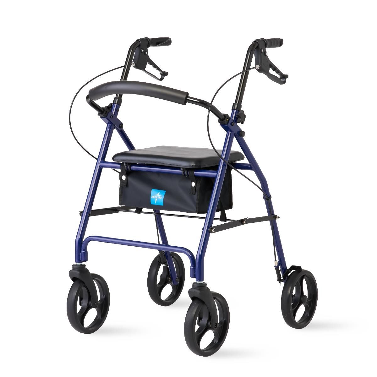 Medline Basic Rollator with 6in Wheels 350lbs Blue 1Ct
