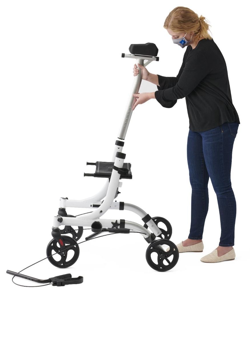 Medline Upright Aluminum Rollator 300lbs White 1Ct