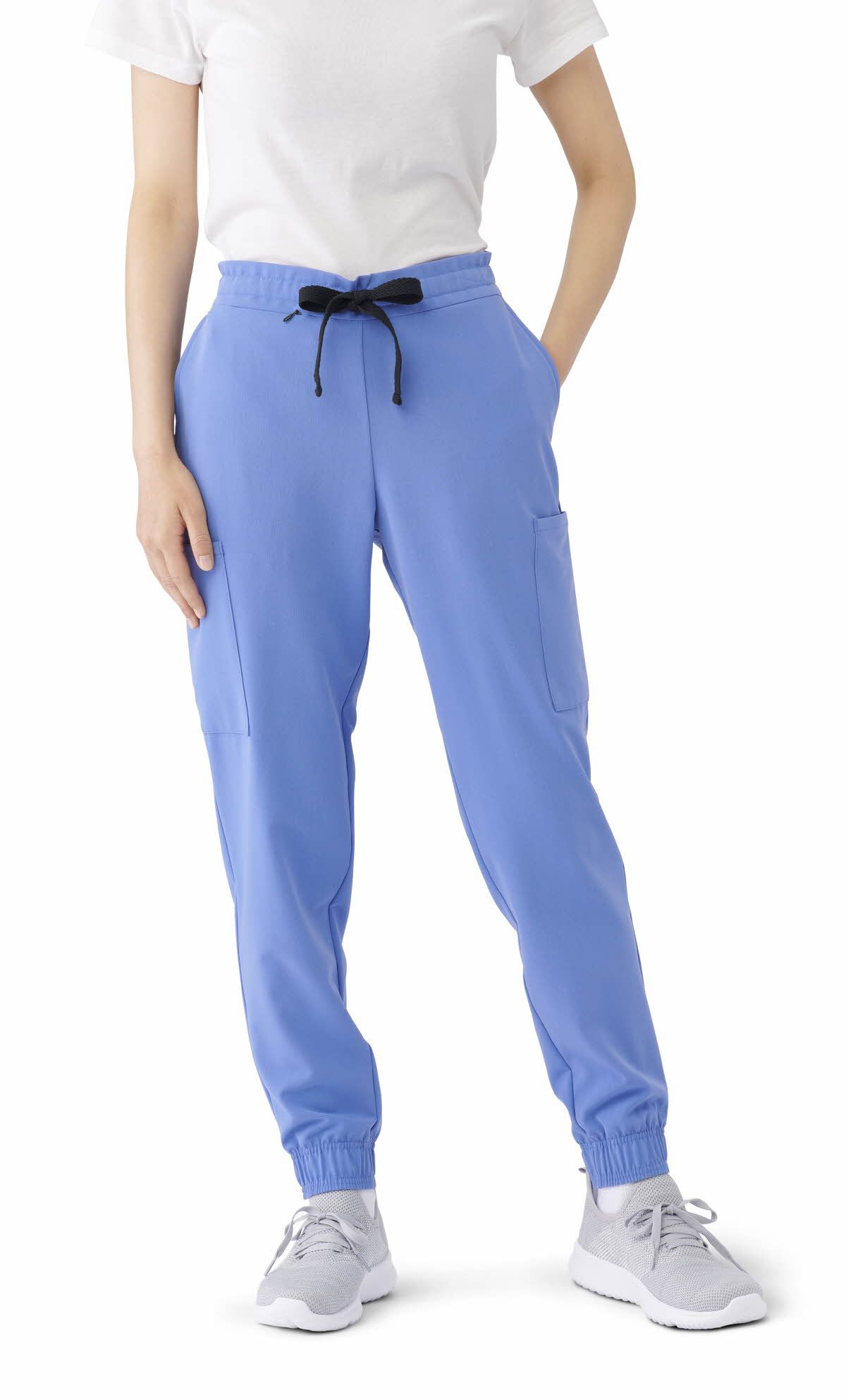 ave Women's Jogger-Style Scrub Pants Ceil Blue Size M Tall
