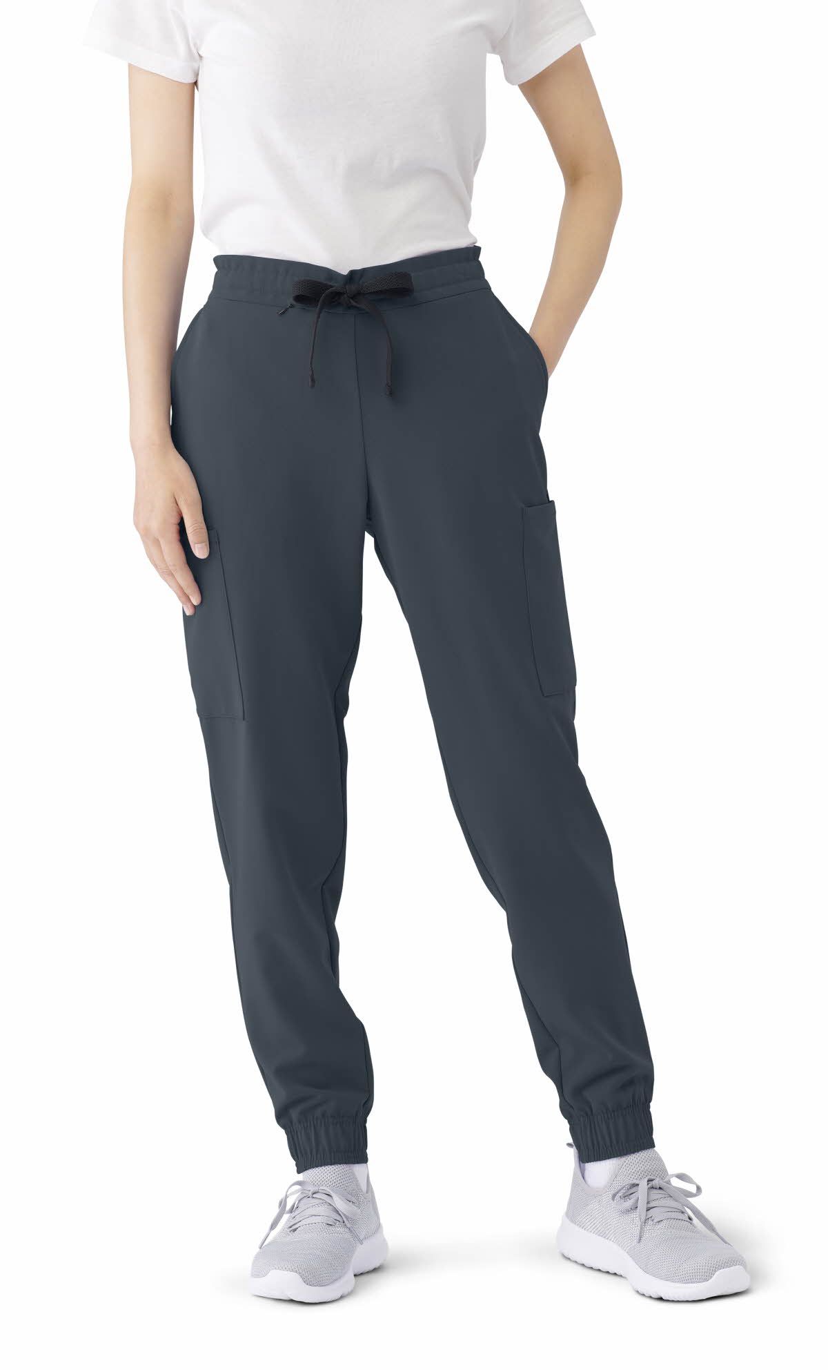 ave Women's Jogger-Style Scrub Pants Charcoal Size S Tall