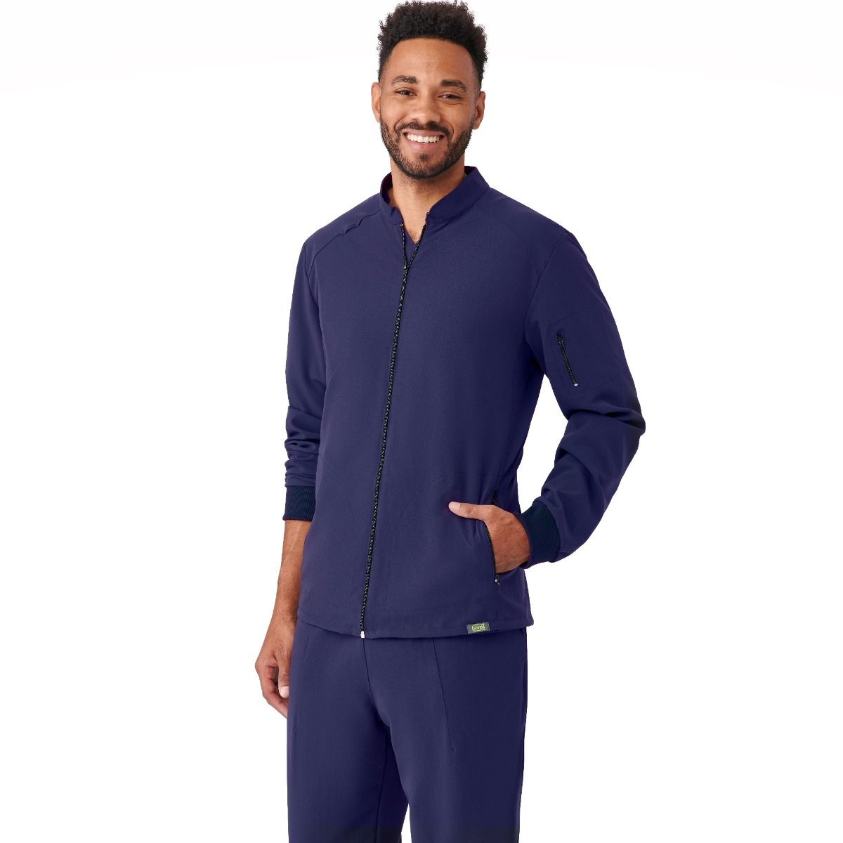 AVE - Crosby Men's 3 Pocket Scrub Jacket, Navy, Size 3XL, Style 4510