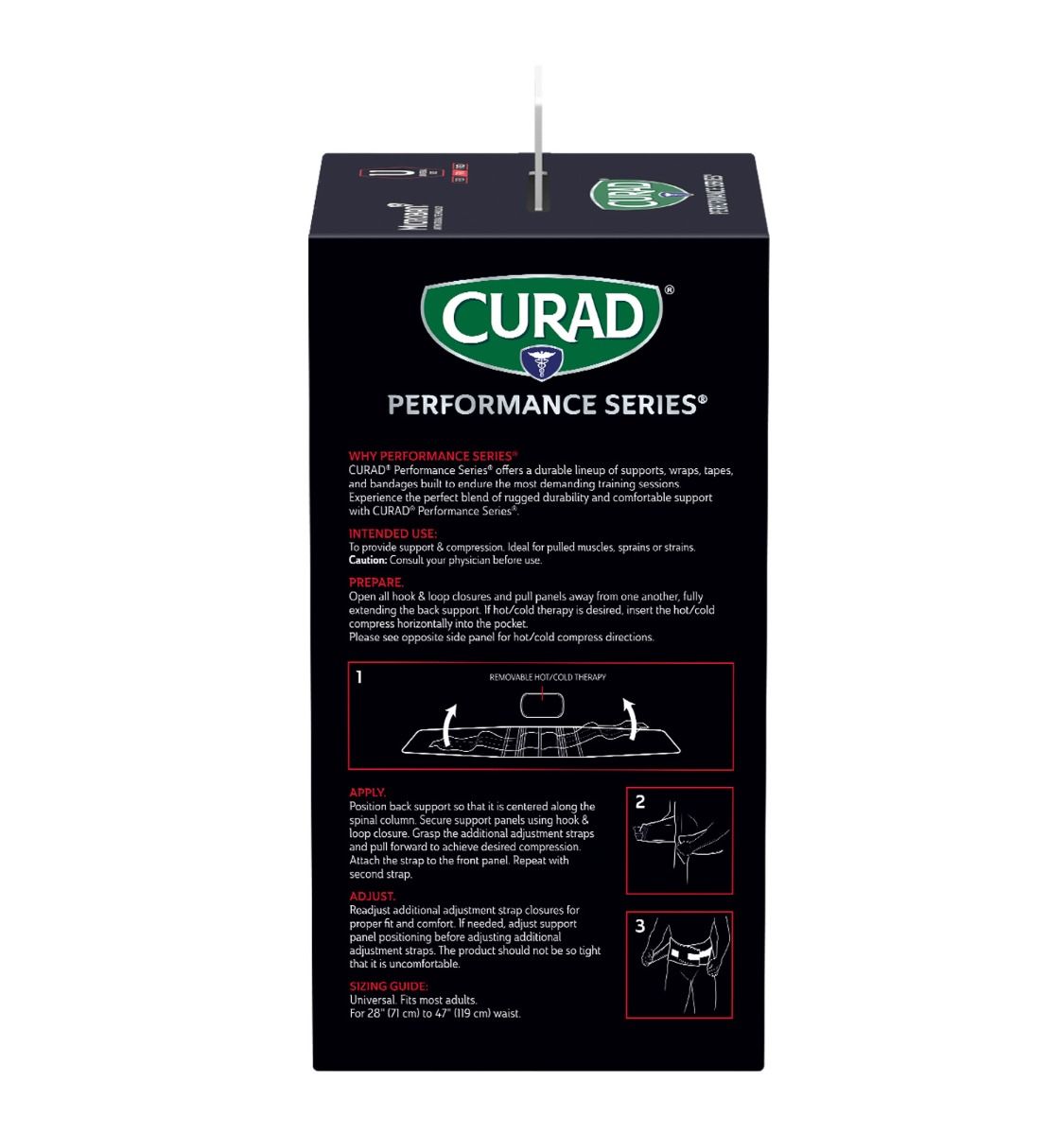 CURAD Ironman Infrared Back Support 1Ct