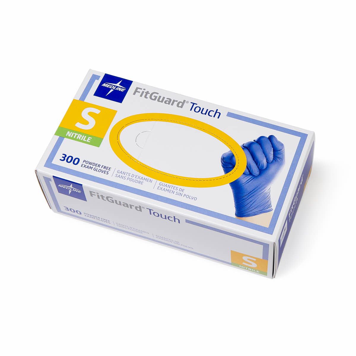 Medline FitGuard Touch Nitrile Exam Gloves S 3000Ct