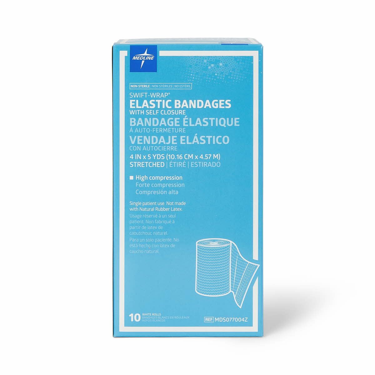 Medline NS Swift-Wrap Elastic Bandage 4in x 5yd 50Ct