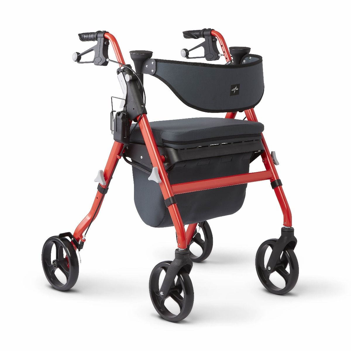 Medline Empower Rollator with Microban Red 1Ct