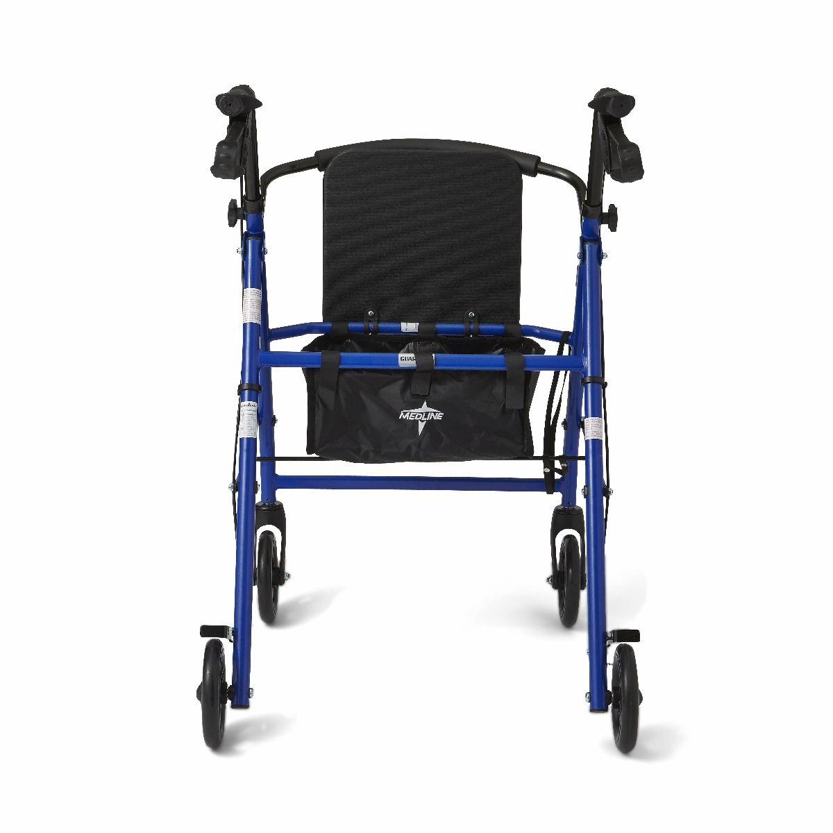 Medline Basic Steel Rollator With 6in Wheels Blue 1Ct
