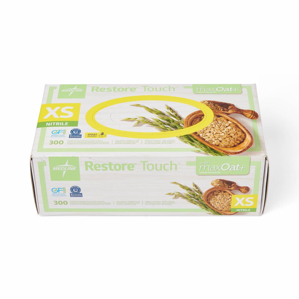 Medline Restore Touch Nitrile Gloves maxOat+ XS 300Ct