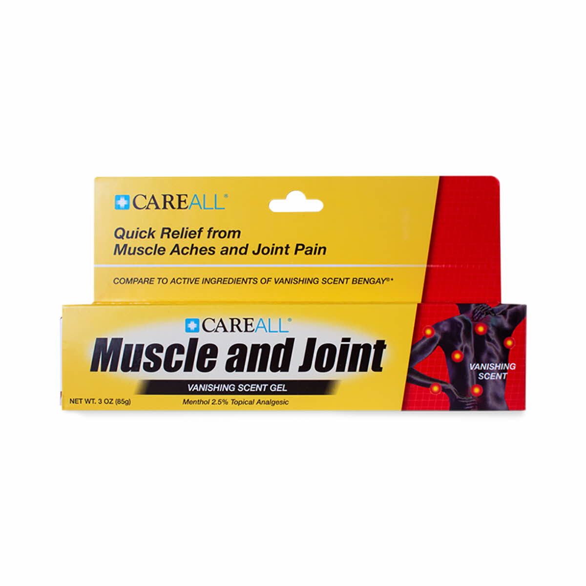 フェイスジェル・ゲル MRN CareAll Muscle Joint Vanishing Scent Gel Menthol 3oz 1Ct