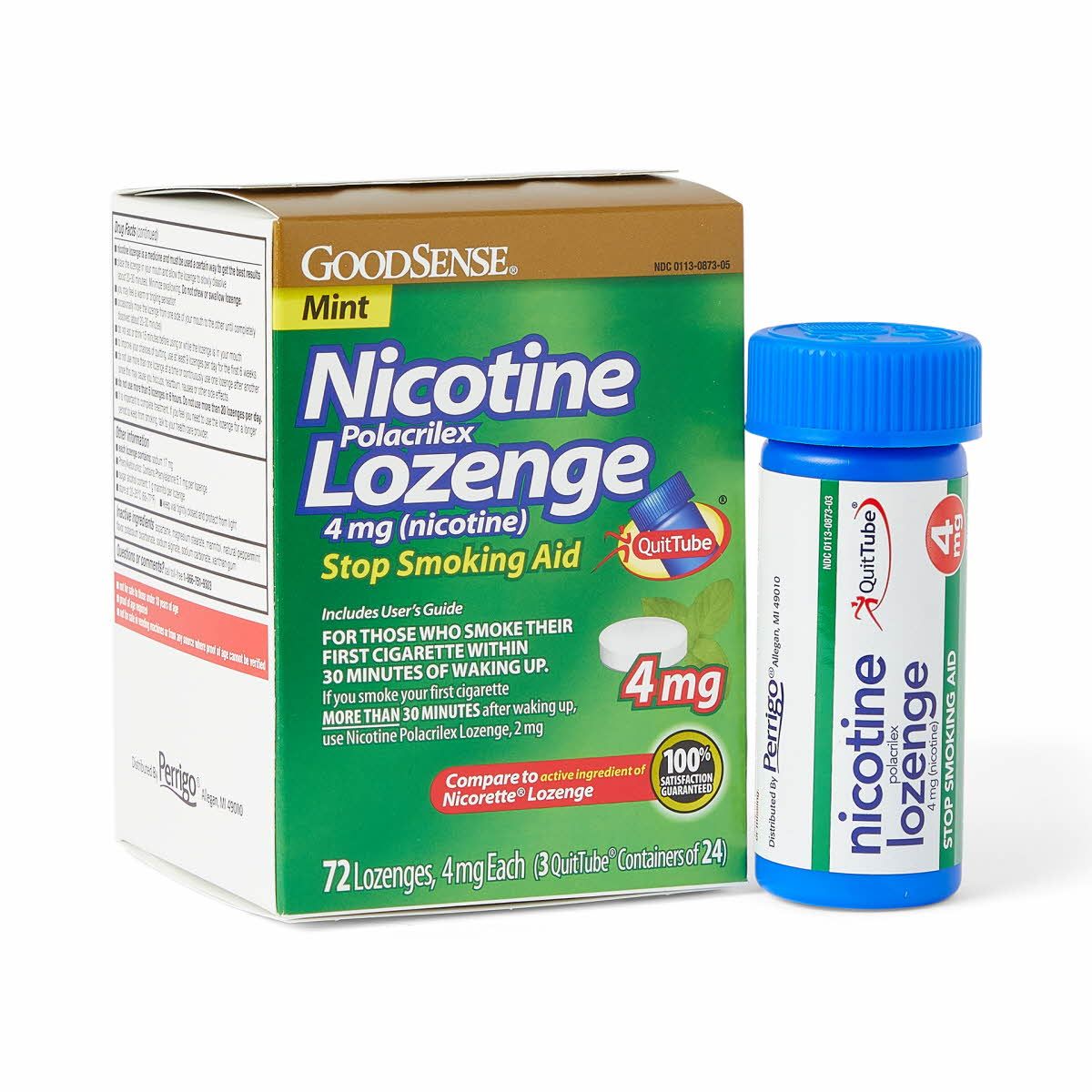 cigarette lozenges GoodSense Nicotine Polacrilex Lozenges 4mg 72Ct