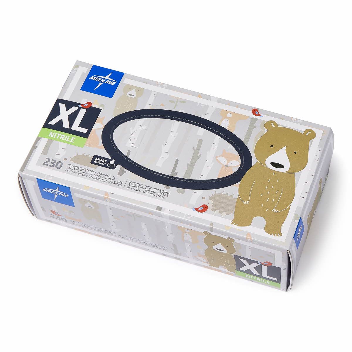 Medline Woodland Friends Nitrile Exam Glove XL 2300Ct