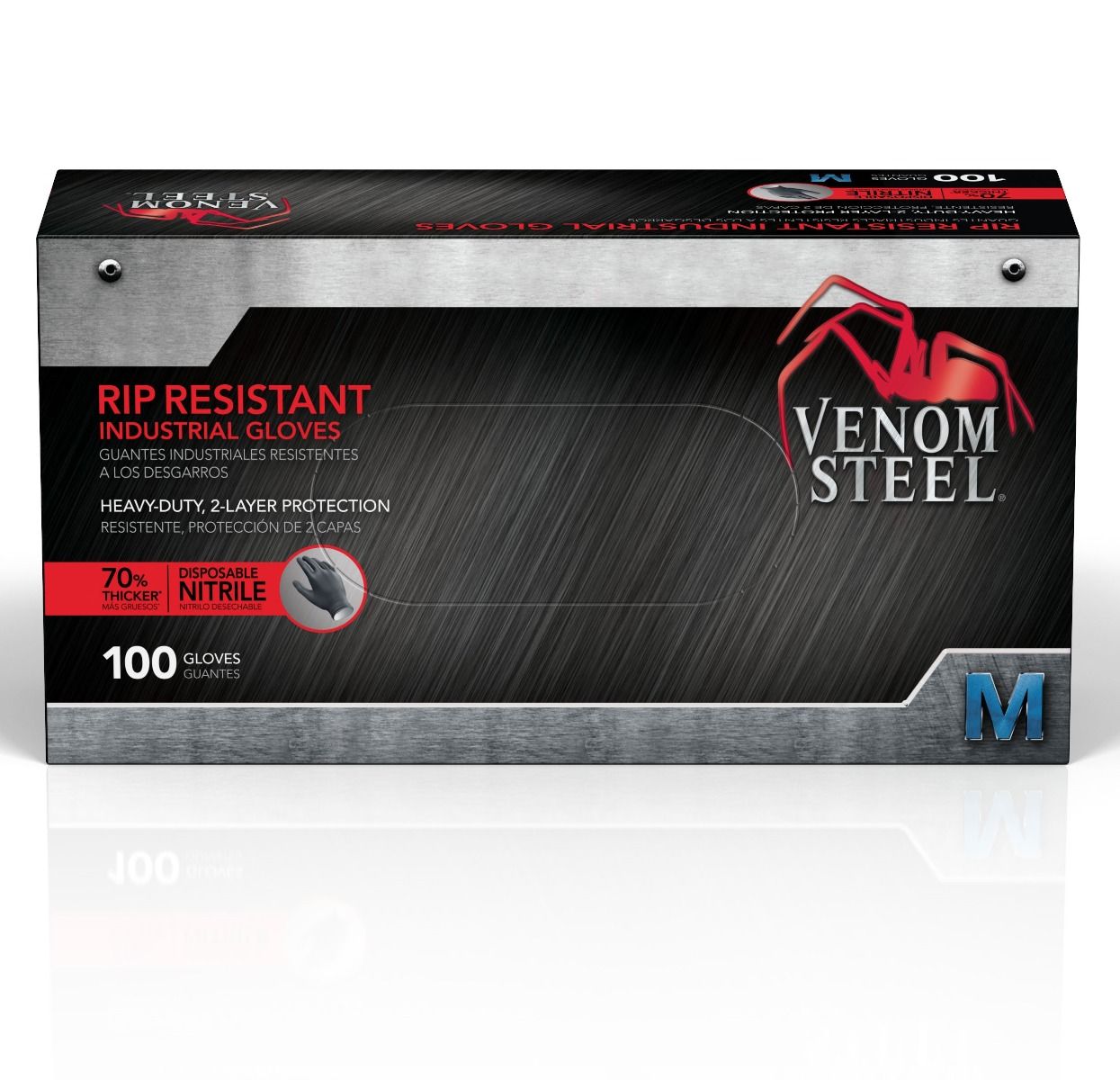 Venom Steel Nitrile Industrial Gloves M 1000Ct
