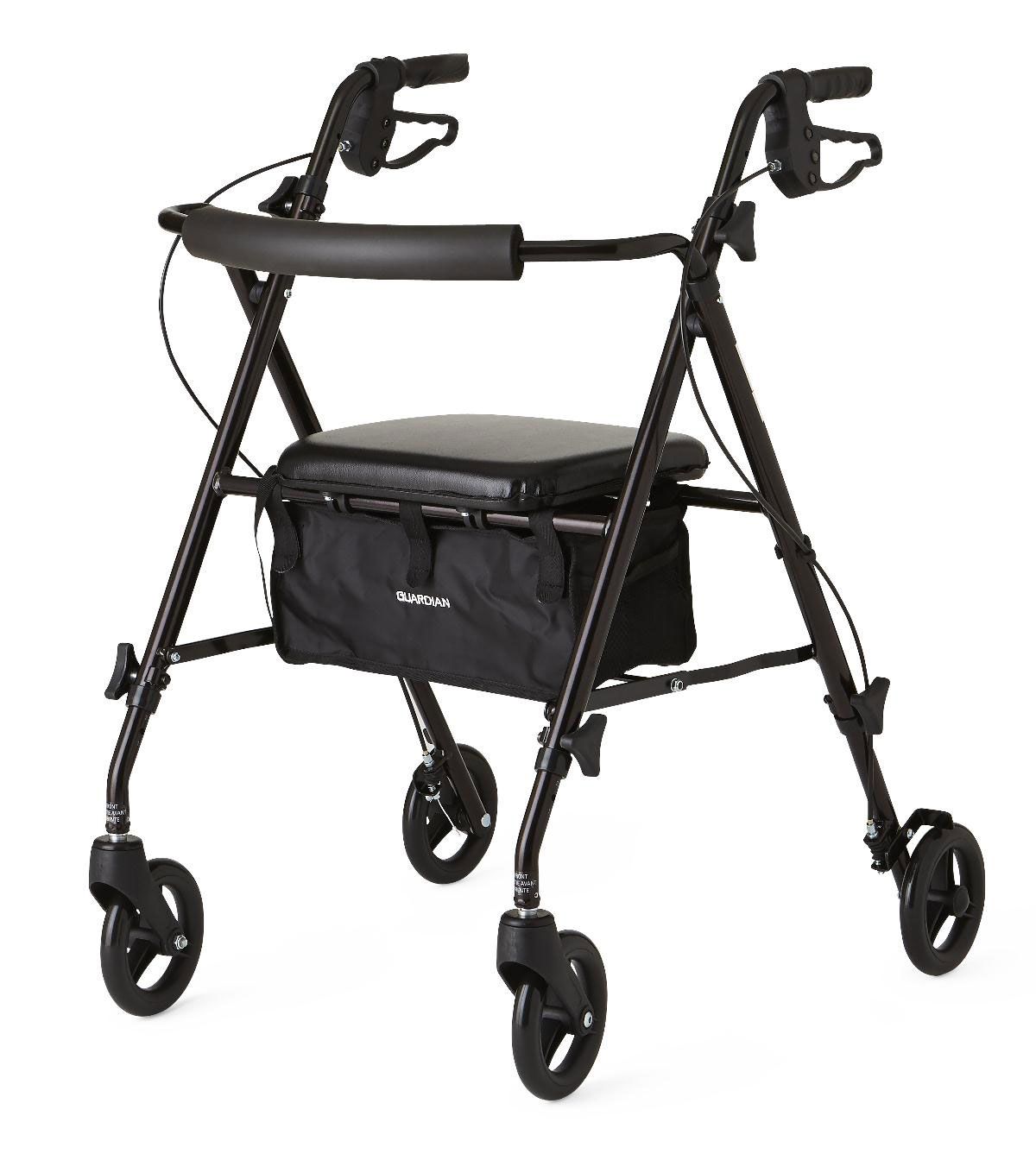 Medline Ultralight Rollator Black 1Ct