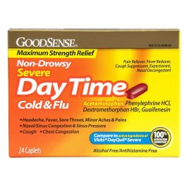 Good Sense One Daily GoodSense Day Time Severe Cold & Flu Relief 325mg 24Ct