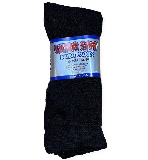 Medline Ultra Soft Padded Diabetic Socks 2Pr MDSDAIBMBP by Medline