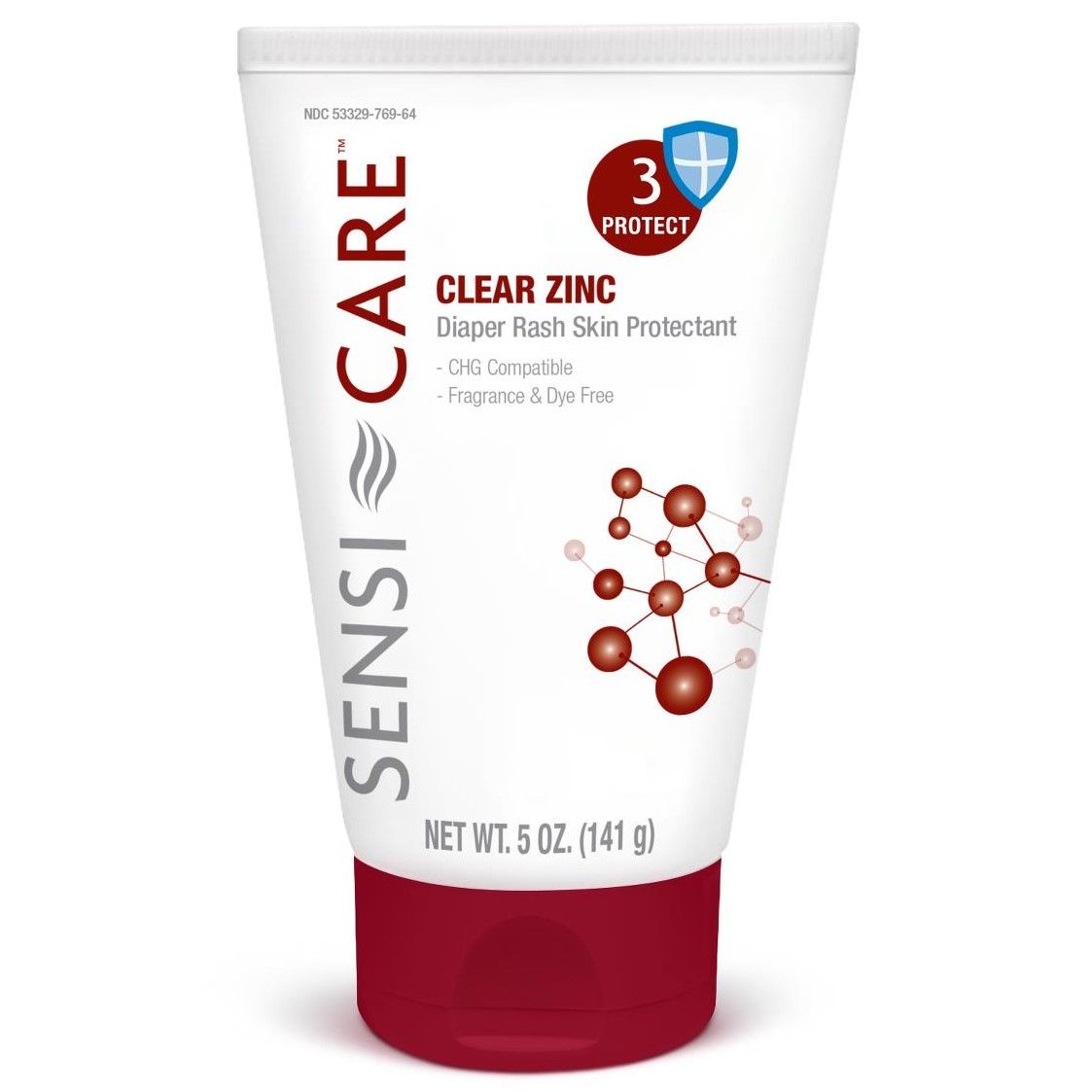 SensiCare Clear Zinc Skin Protectant, Fragrancefree, 5 oz. Tube, Case